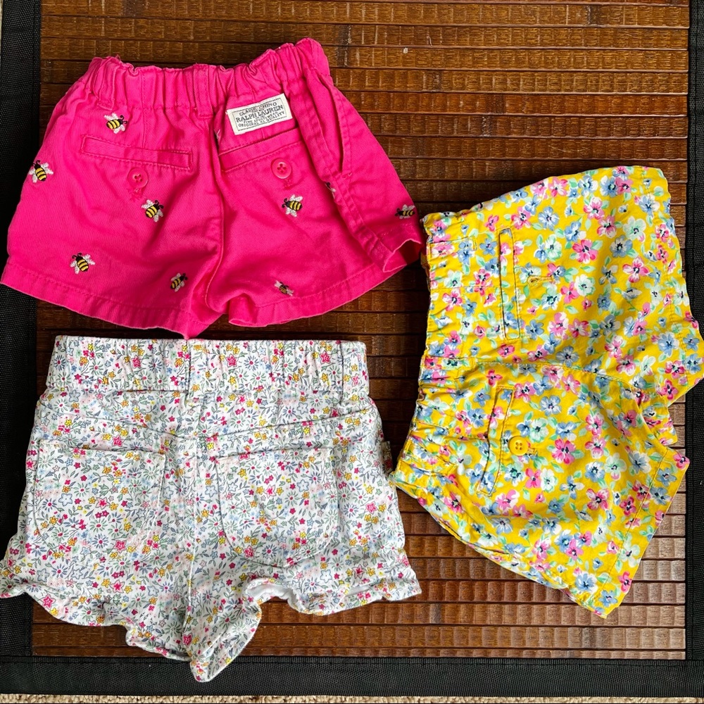 Pack of 3 Shorts girl 2-3 T polo & gap